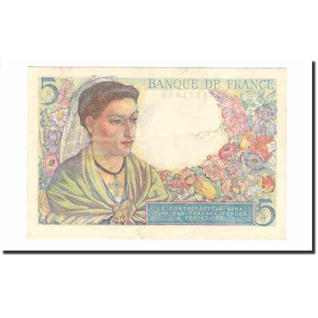 Frankreich, 5 Francs, Berger, 1945, 1945-04-05, UNZ-, Fayette:F5.6, KM:98a