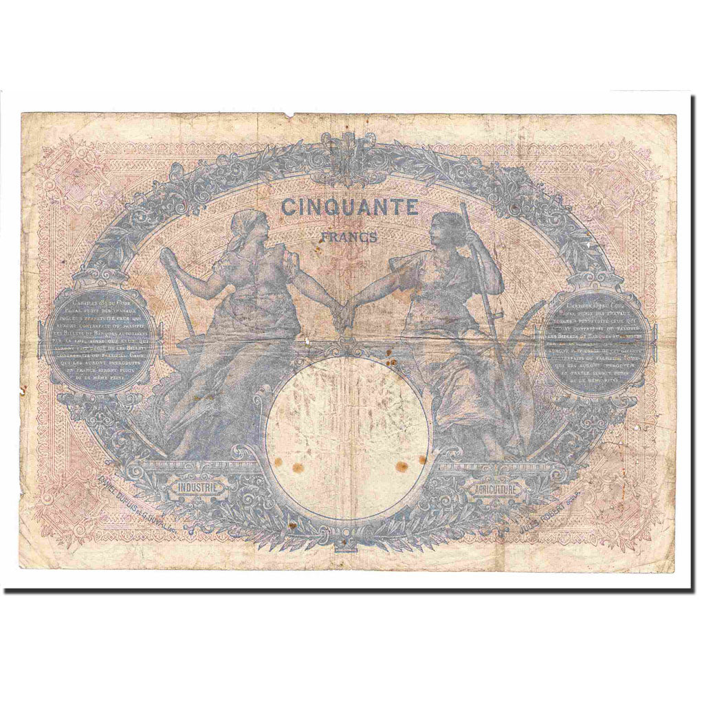 Francja, 50 Francs, Bleu et Rose, 1915, 1915-03-29, F(12-15), Fayette:14.28