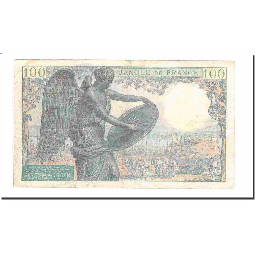 Francia, 100 Francs, Descartes, 1942, 1942-05-15, BB, Fayette:27.1, KM:101a