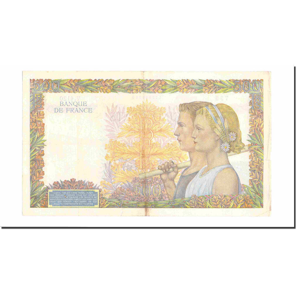 Frankreich, 500 Francs, La Paix, 1941, 1941-12-18, SS, Fayette:32.25, KM:95b