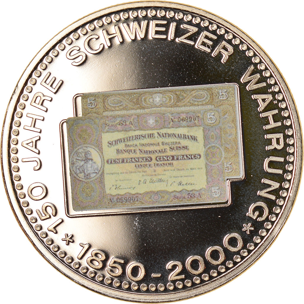Switzerland, Medal, 150 Ans de la Monnaie Suisse, 5 FRANCS, 2000, MS(64)