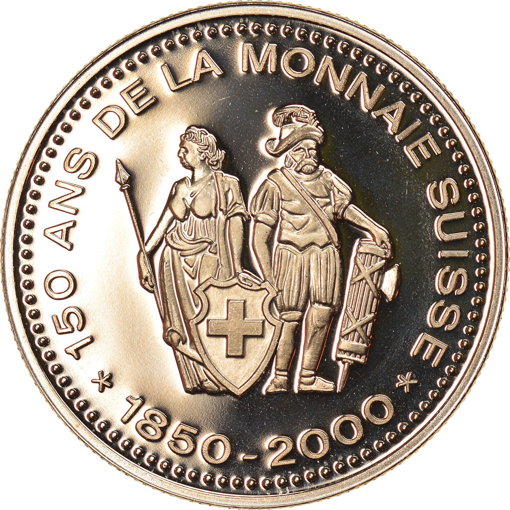 Switzerland, Medal, 150 Ans de la Monnaie Suisse, 5 FRANCS, 2000, MS(64)
