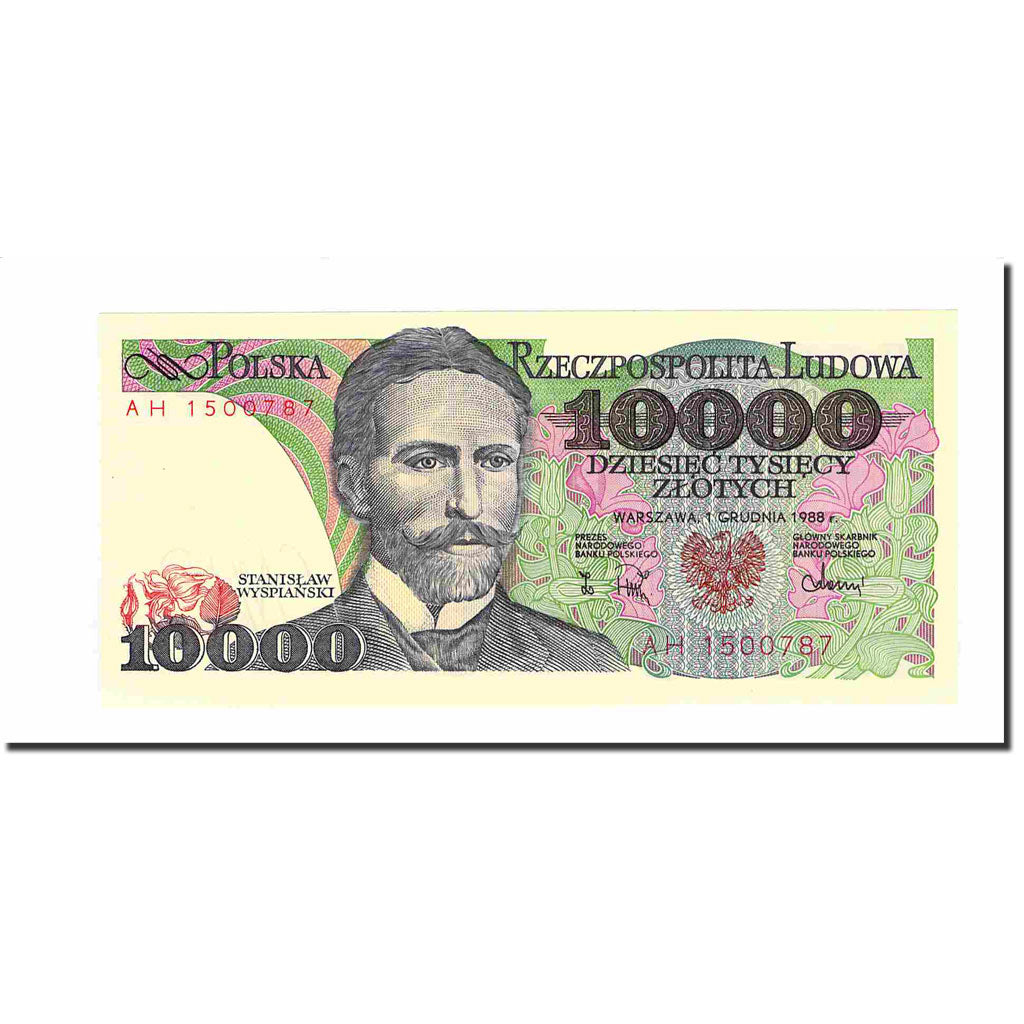 Billet, Pologne, 10,000 Zlotych, 1988, 1988-12-01, KM:151b, SPL+