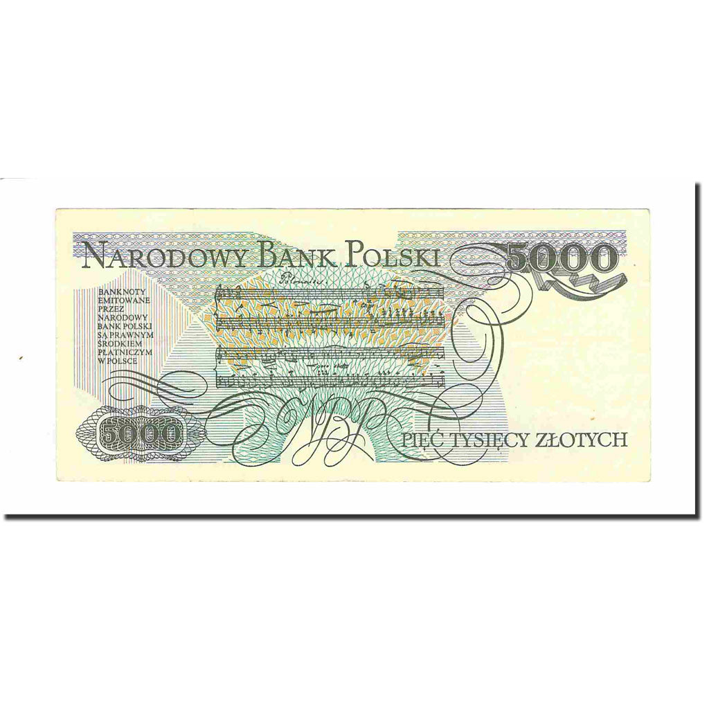 Banknote, Poland, 5000 Zlotych, 1988, 1988-12-01, KM:150c, AU(50-53)