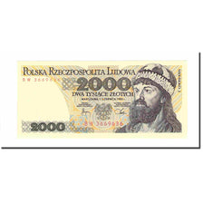 Banknote, Poland, 2000 Zlotych, 1982, 1982-06-01, KM:147c, AU(55-58)