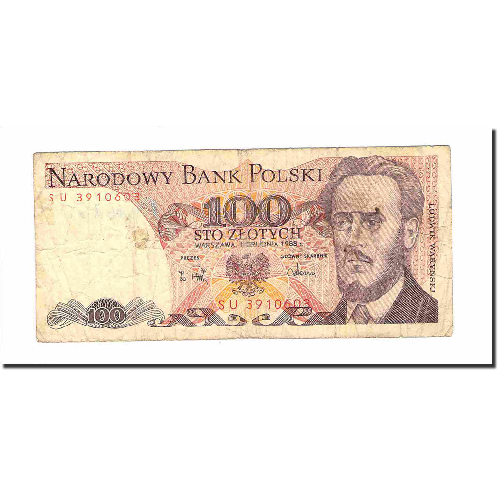 Geldschein, Polen, 100 Zlotych, 1988, 1988-12-01, KM:143e, GE