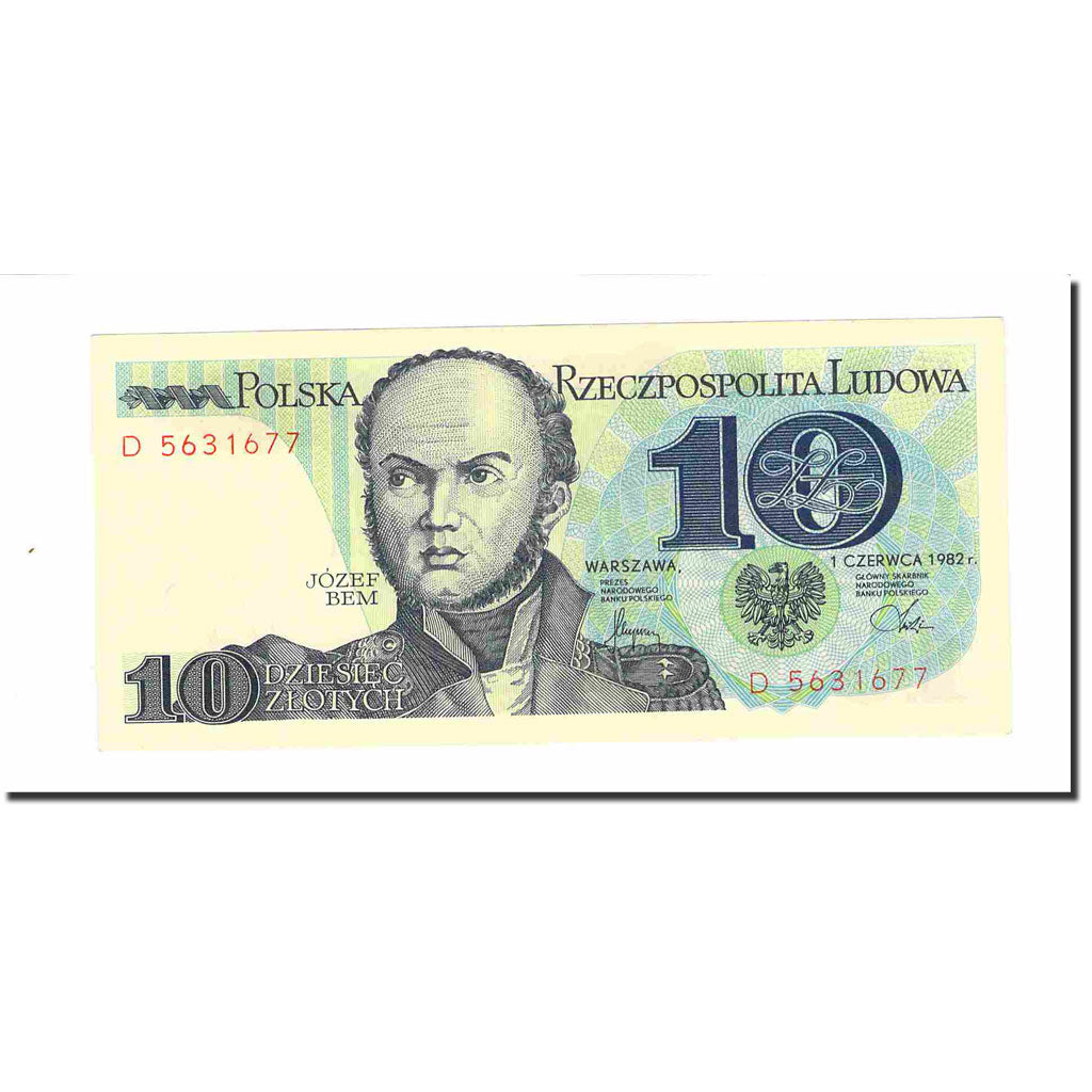 Banknote, Poland, 10 Zlotych, 1982, 1982-06-01, KM:148a, UNC(60-62)