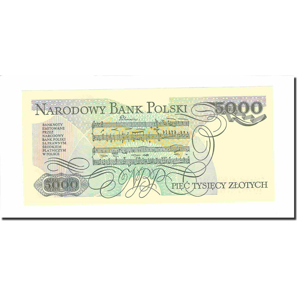 Banknote, Poland, 5000 Zlotych, 1988, 1988-12-01, KM:150c, UNC(65-70)