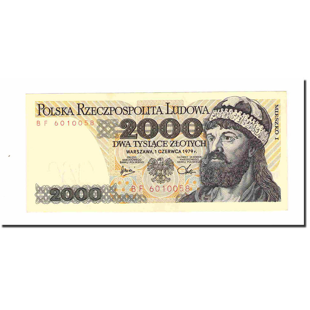 Banknote, Poland, 2000 Zlotych, 1979, 1979-06-01, KM:147b, AU(50-53)