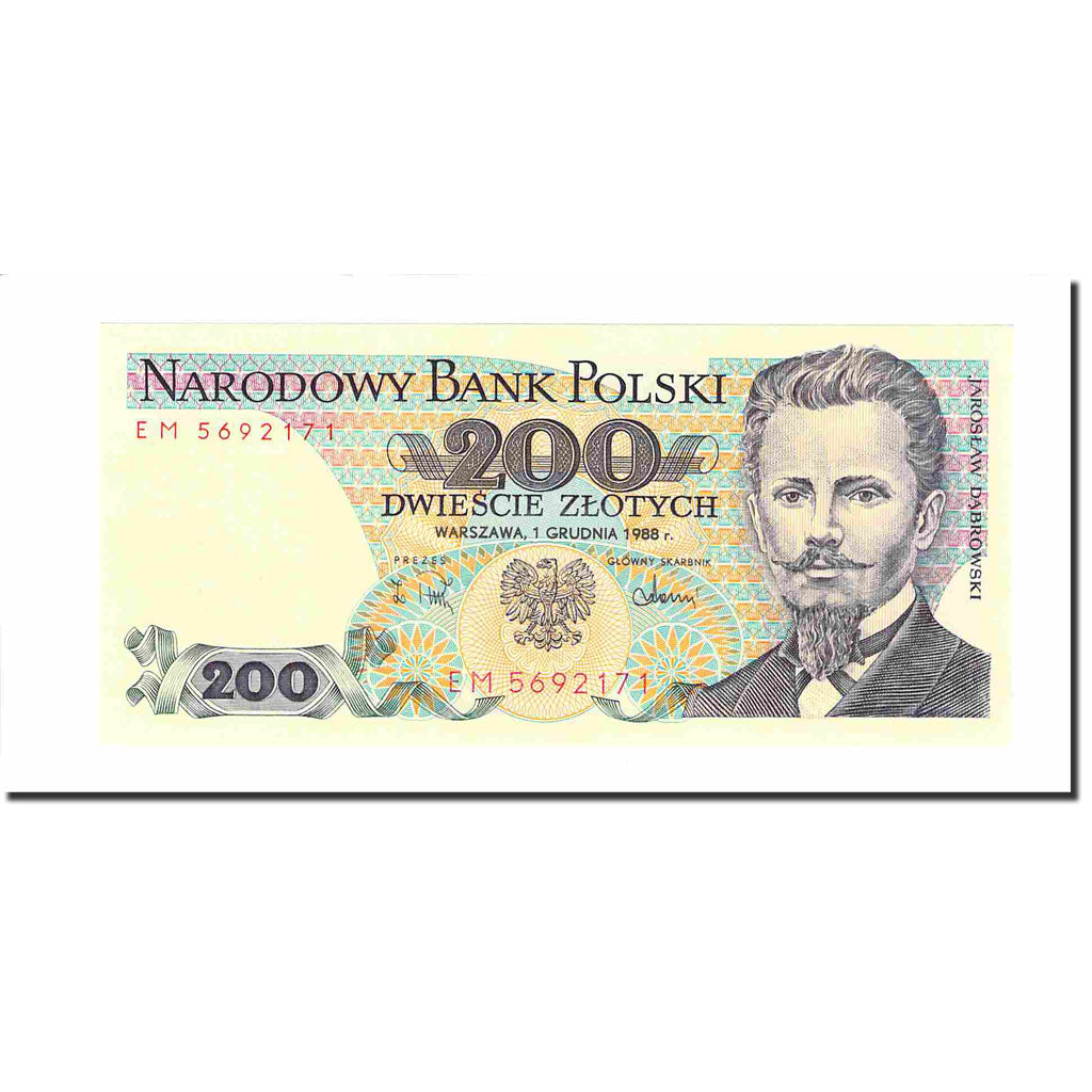 Banknote, Poland, 200 Zlotych, 1988, 1988-12-01, KM:144c, UNC(63)