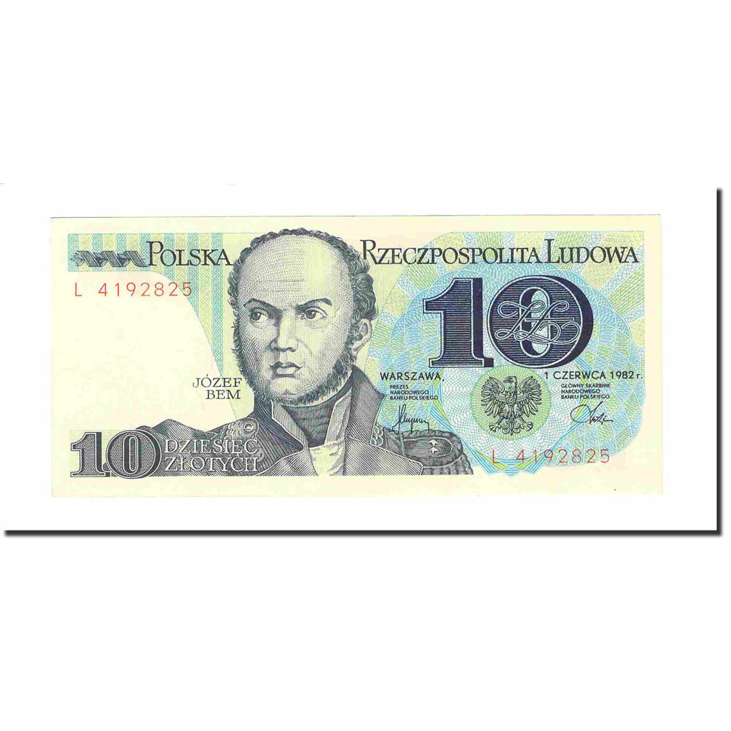 Banknote, Poland, 10 Zlotych, 1982, 1982-06-01, KM:148a, UNC(63)