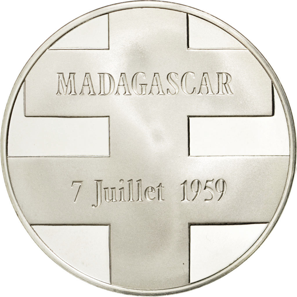 FRANCE, History, French Fifth Republic, Medal, MS(60-62), Silver, 44, 38.80