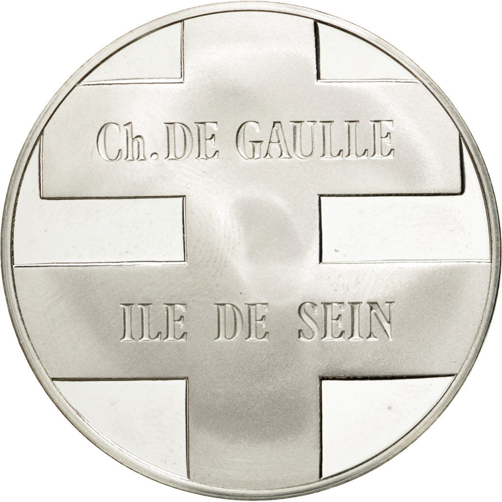 FRANCE, History, French Fifth Republic, Medal, MS(60-62), Silver, 44, 39.00