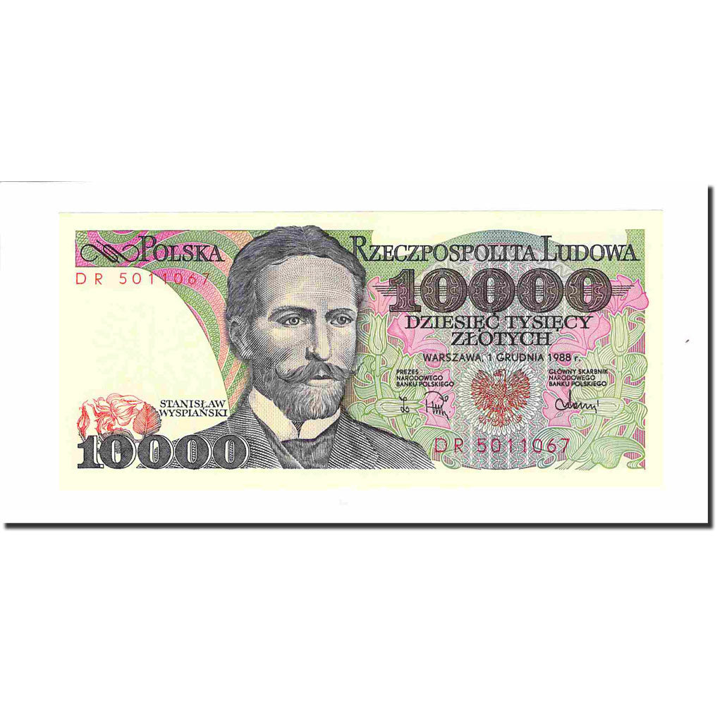Billet, Pologne, 10,000 Zlotych, 1988, 1988-12-01, KM:151b, SPL+