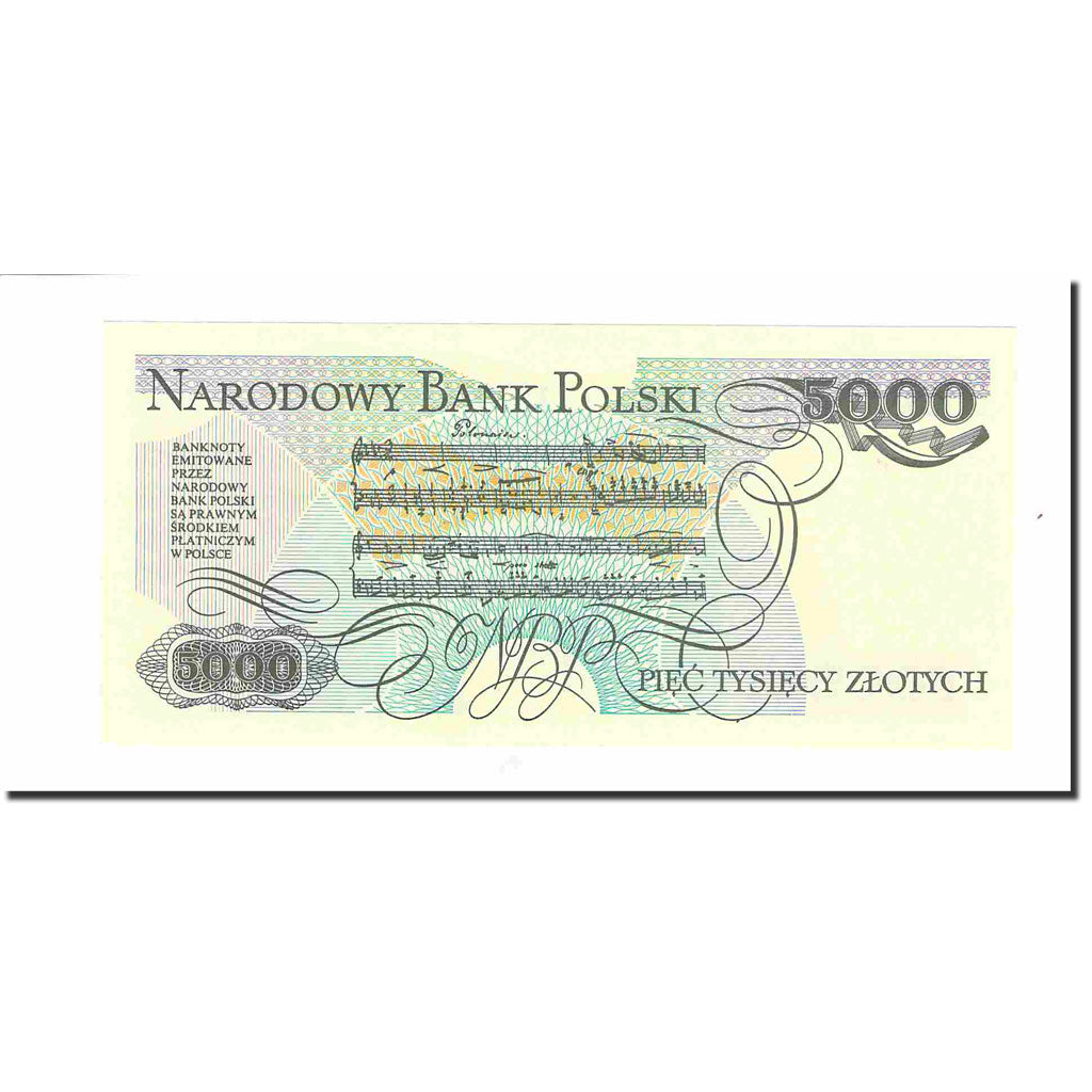Banknote, Poland, 5000 Zlotych, 1988, 1988-12-01, KM:150c, UNC(63)