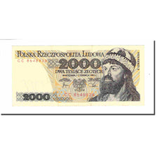 Banconote, Polonia, 2000 Zlotych, 1982, 1982-06-01, KM:147c, SPL-