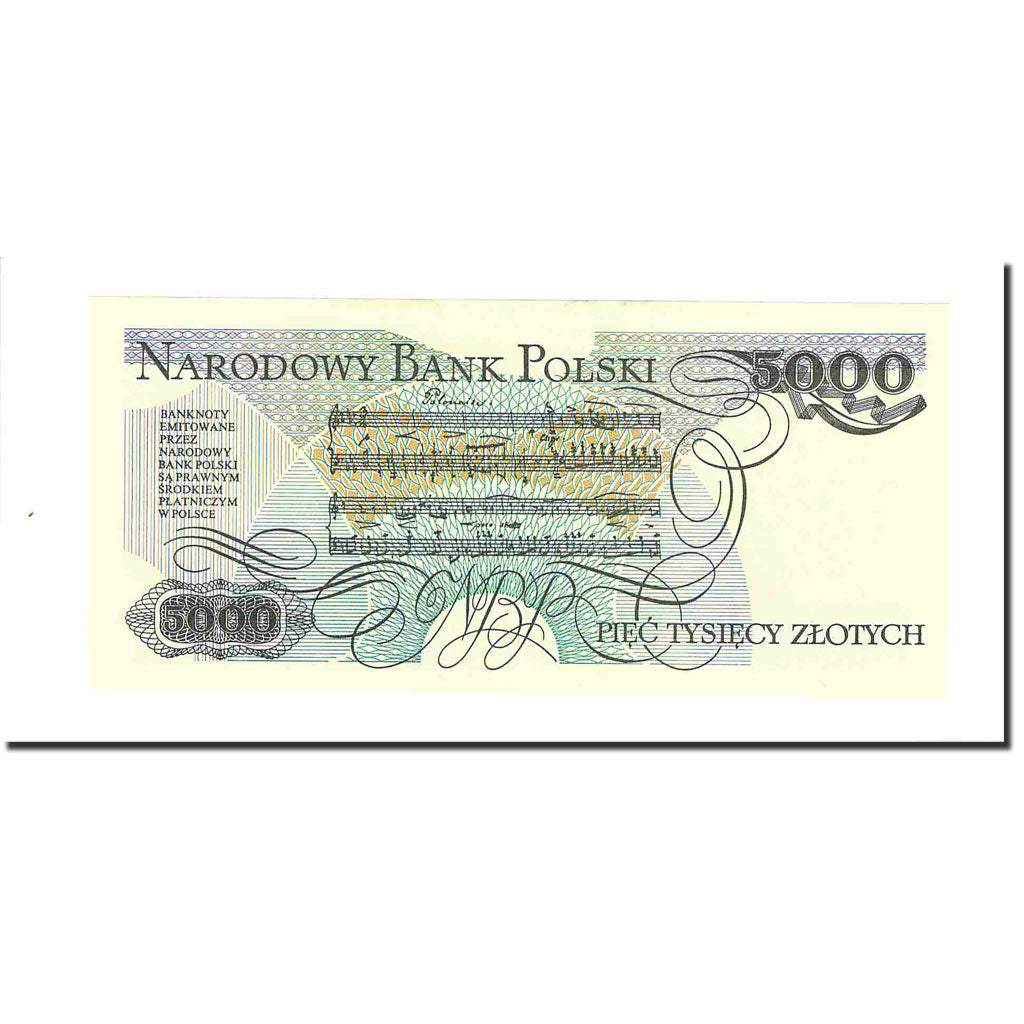 Billet, Pologne, 5000 Zlotych, 1988, 1988-12-01, KM:150c, SPL