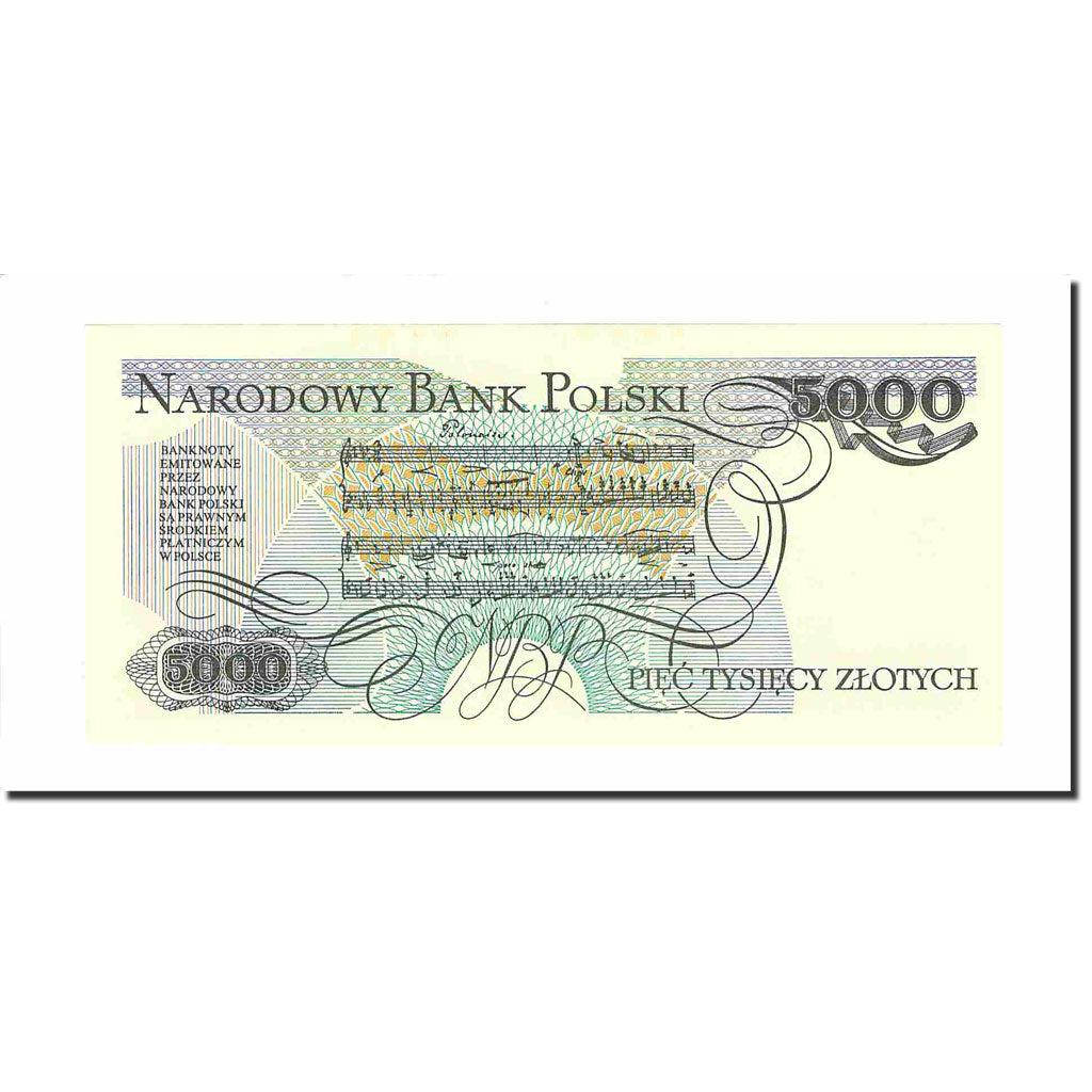 Banknote, Poland, 5000 Zlotych, 1988, 1988-12-01, KM:150c, UNC(63)