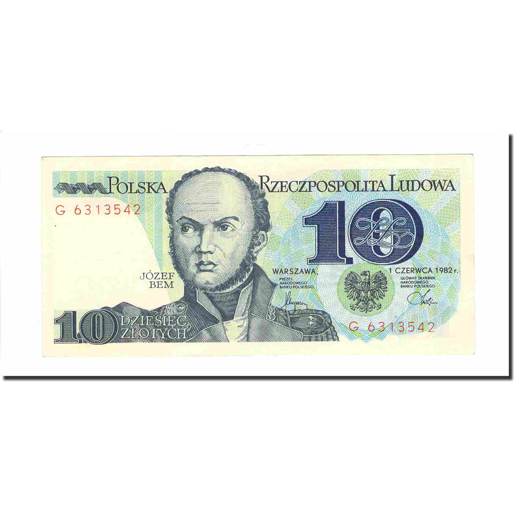 Banconote, Polonia, 10 Zlotych, 1982, 1982-06-01, KM:148a, SPL
