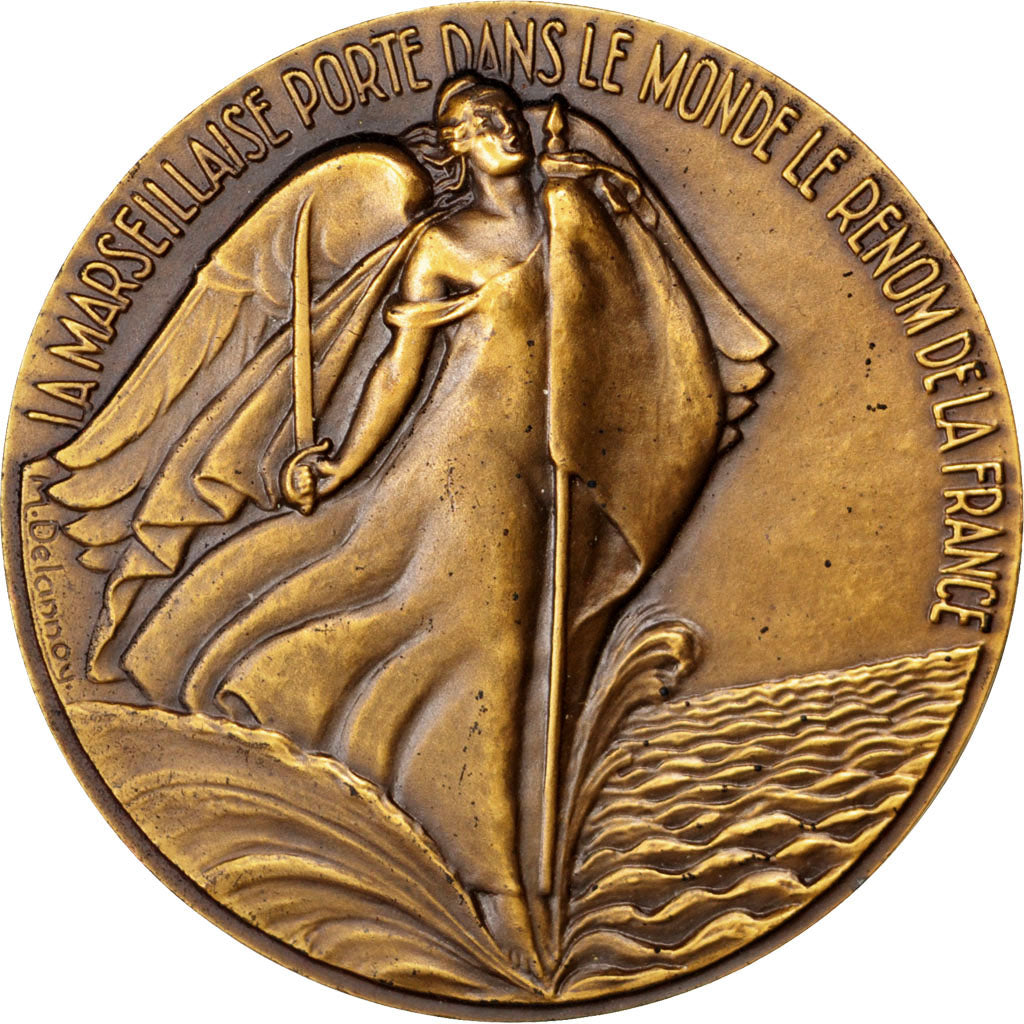FRANCE, Shipping, French Fourth Republic, Medal, 1949, AU(55-58), Delannoy,...