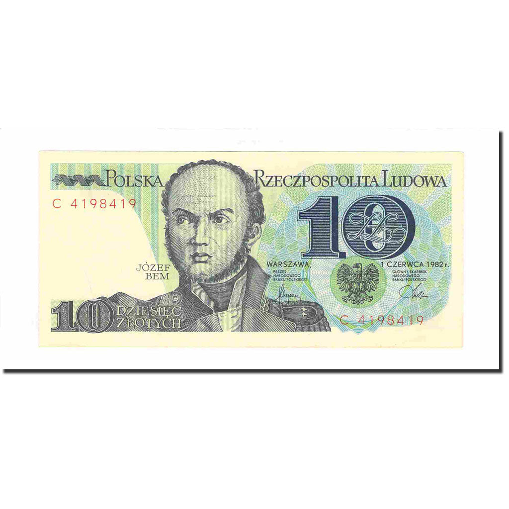 Banknote, Poland, 10 Zlotych, 1982, 1982-06-01, KM:148a, UNC(63)