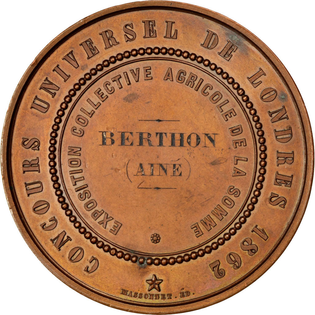 FRANCE, Sciences & Technologies, Second French Empire, Medal, 1862, AU(55-58),..