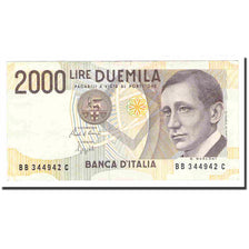 Geldschein, Italien, 2000 Lire, 1990, 1990-10-03, KM:115, SS+