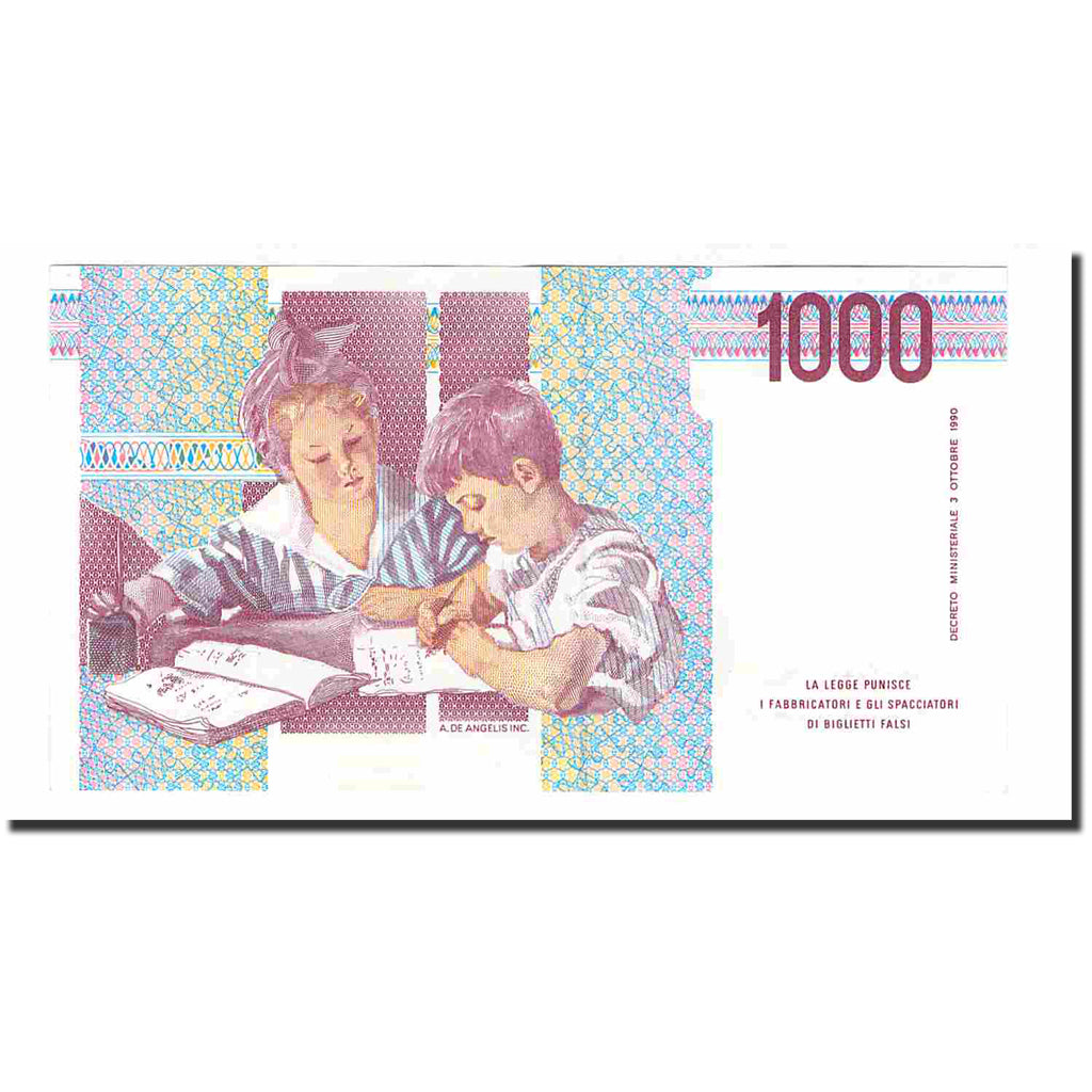 Billet, Italie, 1000 Lire, 1990, 1990-10-03, KM:114c, SPL