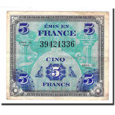 France, 5 Francs, Flag/France, 1944, EF(40-45), Fayette:VF17.1, KM:115a