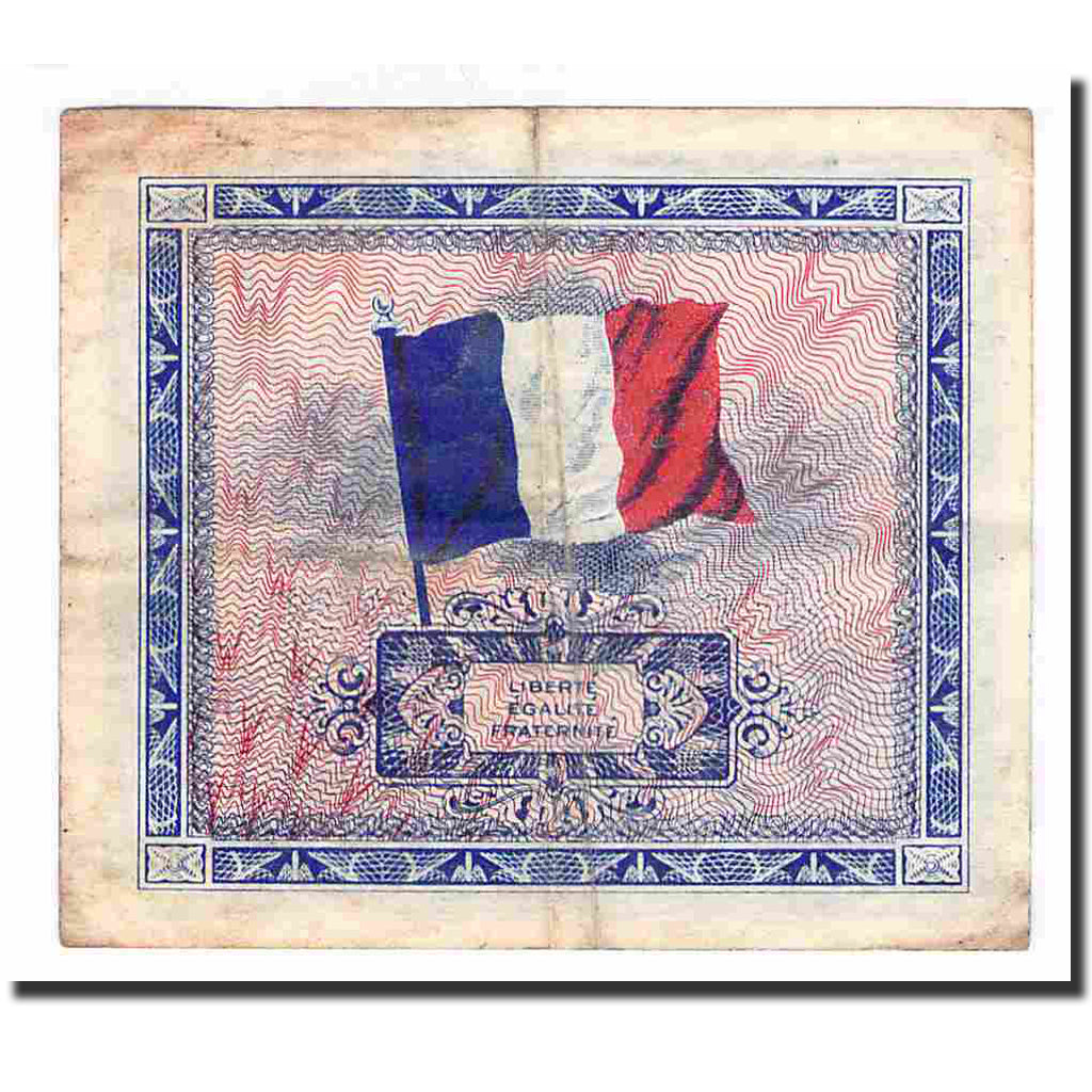 France, 5 Francs, Flag/France, 1944, EF(40-45), Fayette:VF17.1, KM:115a