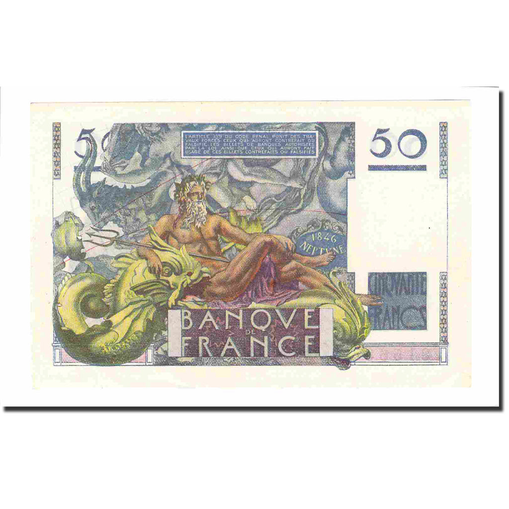France, 50 Francs, Le Verrier, 1947, 1947-03-20, SPL, Fayette:20.7, KM:127b