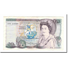 Banknote, Great Britain, 20 Pounds, Undated (1970-91), KM:380d, EF(40-45)