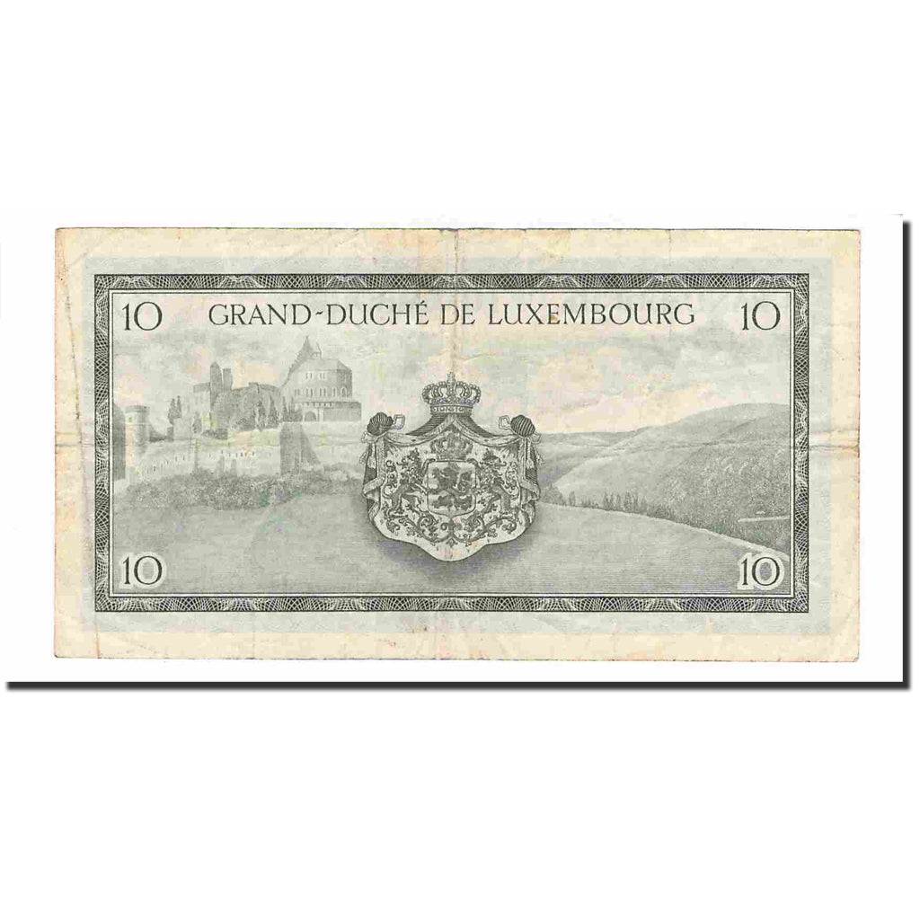 Banknote, Luxembourg, 10 Francs, Undated (1954), KM:48a, EF(40-45)