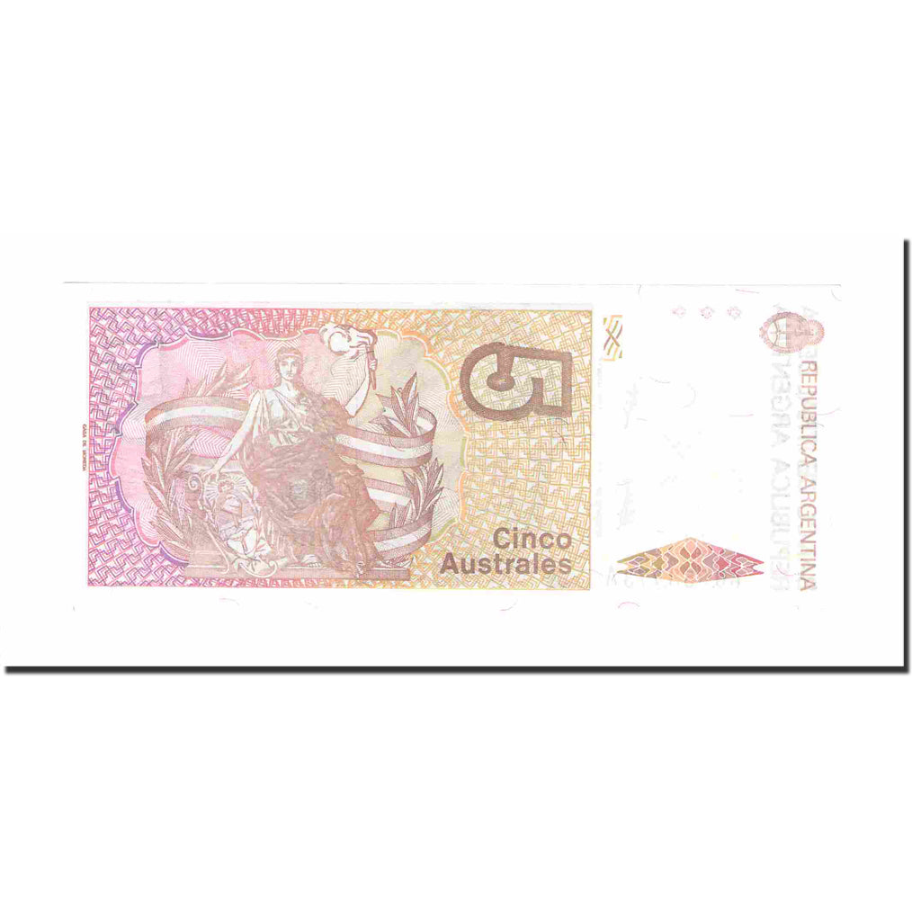 Banknote, Argentina, 5 Australes, Undated (1985-89), KM:324b, UNC(65-70)