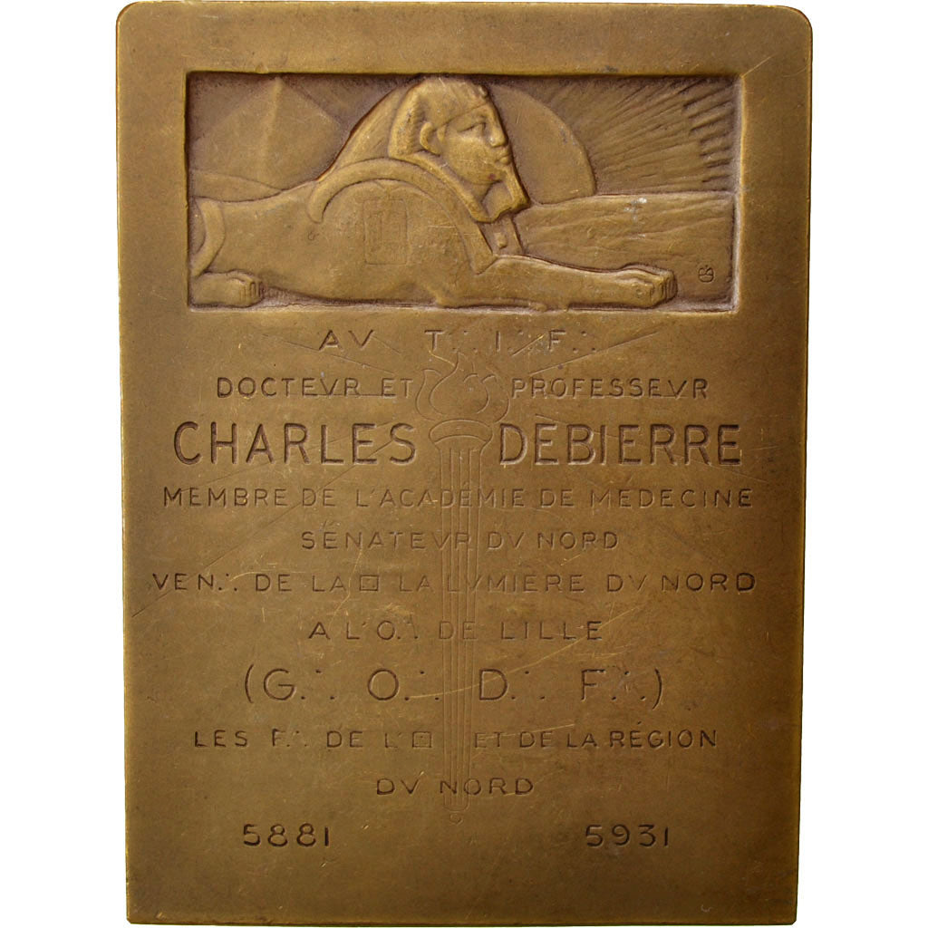 FRANCE, Medicine, French Third Republic, Medal, AU(50-53), Bronze, 80, 226.50