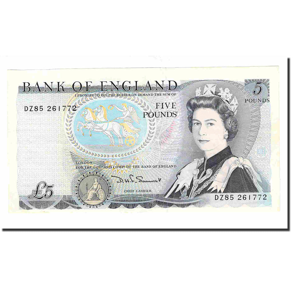 Banknote, Great Britain, 5 Pounds, Undated (1971-91), KM:378c, UNC(60-62)