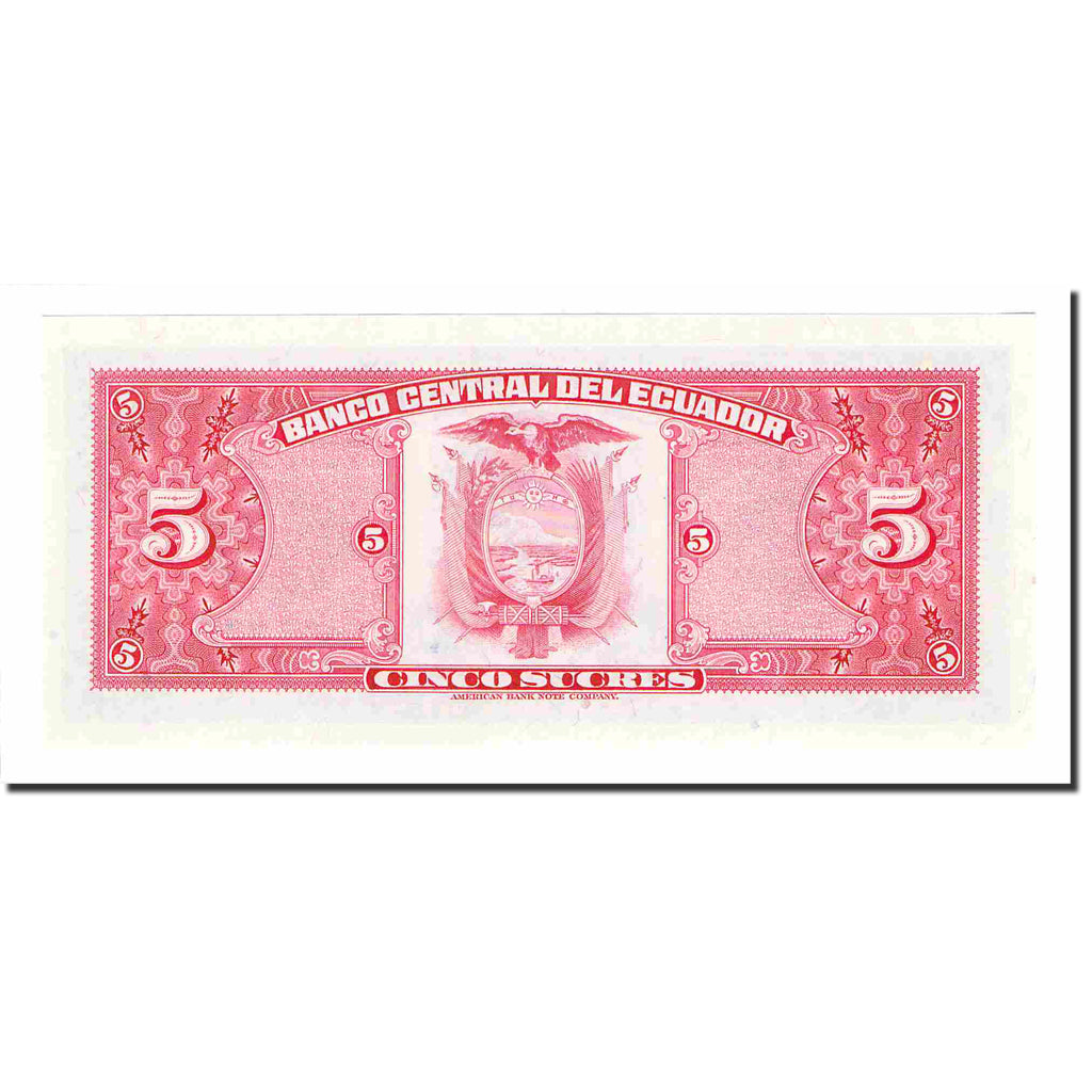 Banconote, Ecuador, 5 Sucres, 1983, 1983-04-20, KM:108b, SPL+