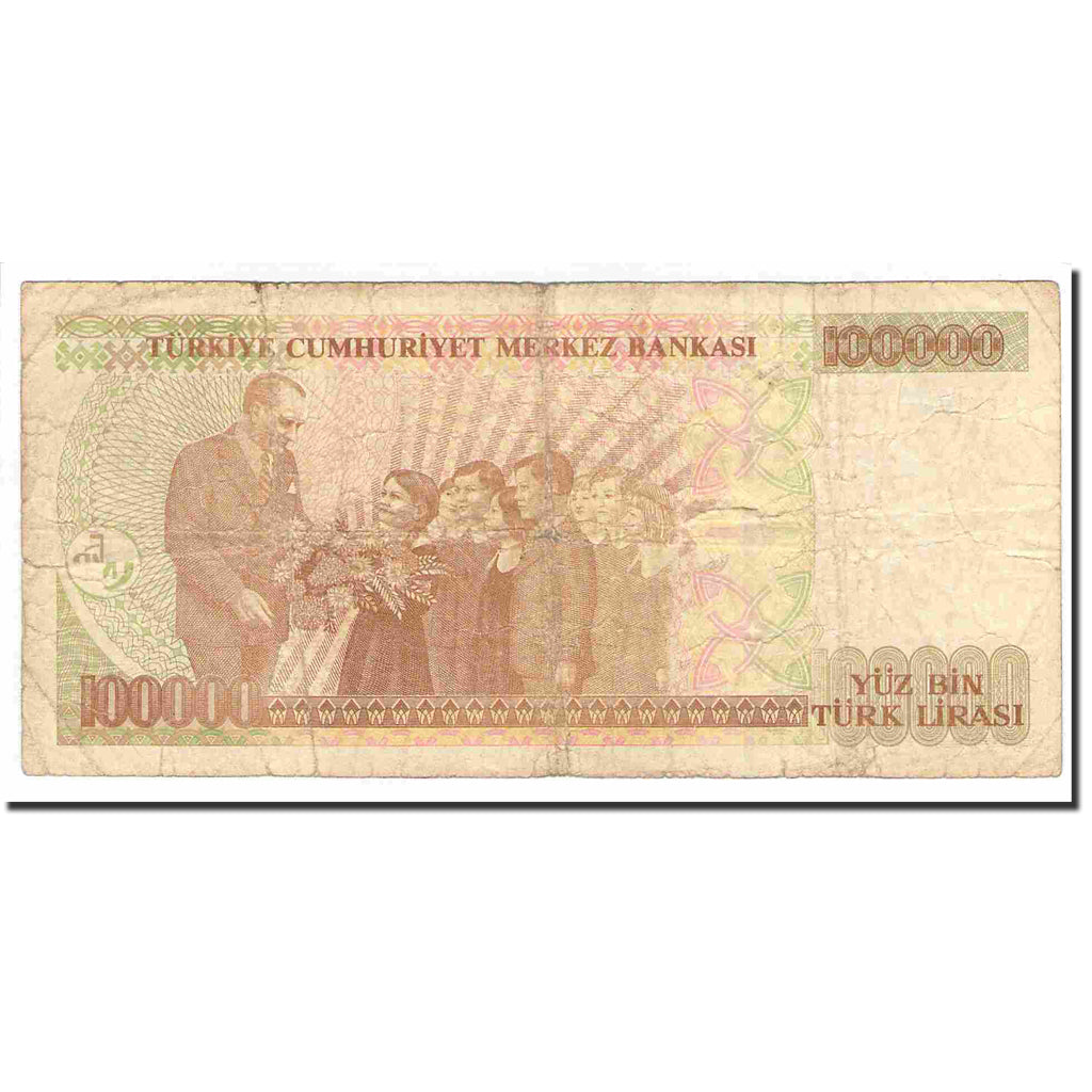 Banknote, Turkey, 100,000 Lira, 1970, 1970-10-14, KM:206, VF(30-35)