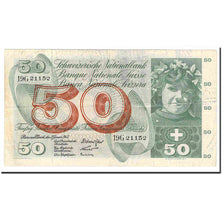 Billet, Suisse, 50 Franken, 1961-74, KM:48e, TTB