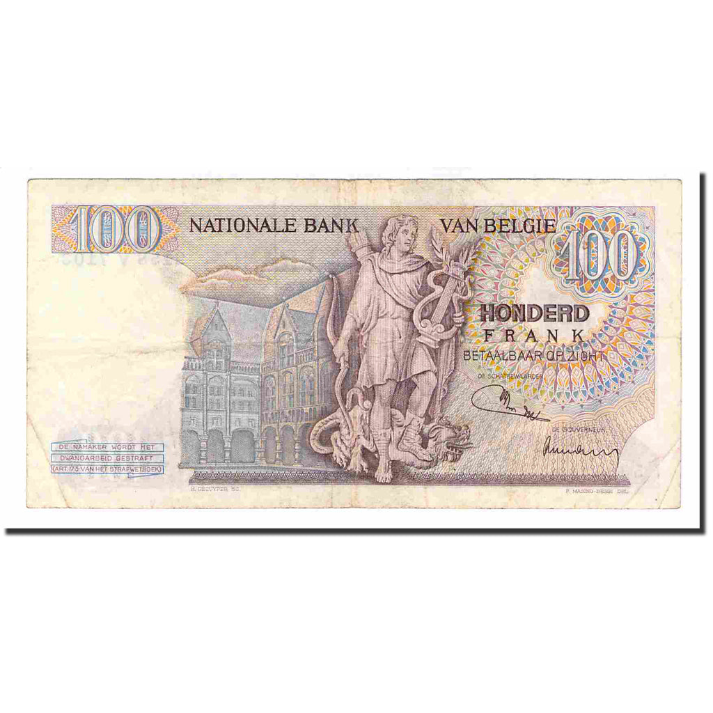 Banknote, Belgium, 100 Francs, 1975, 1975-03-03, KM:134b, EF(40-45)