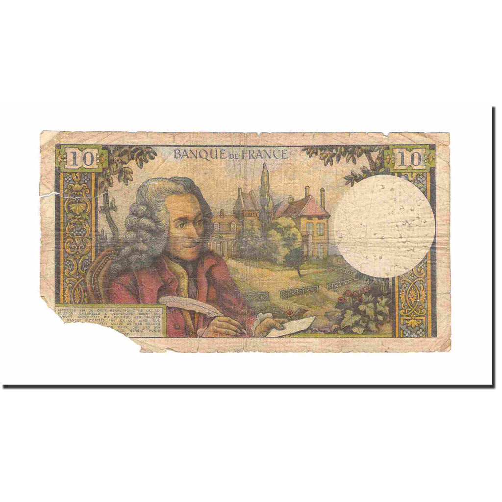 Francia, 10 Francs, Voltaire, 1964, 1964-06-04, D, Fayette:F.62.09, KM:147a