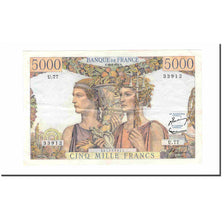 France, 5000 Francs, Terre et Mer, 1951, 1951-08-16, EF(40-45), Fayette:48.5