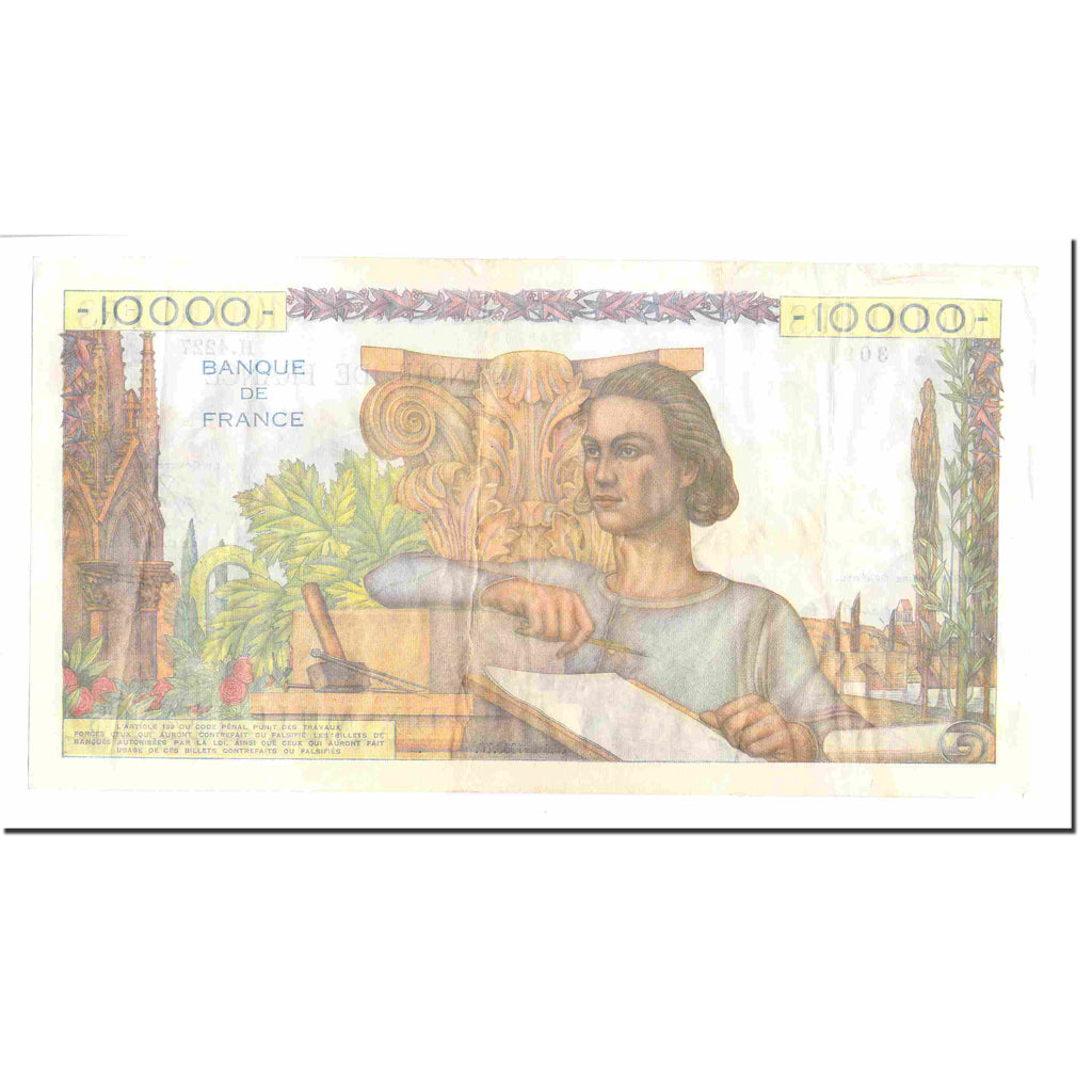 France, 10,000 Francs, Génie Français, 1953, 1953-02-05, AU(50-53)