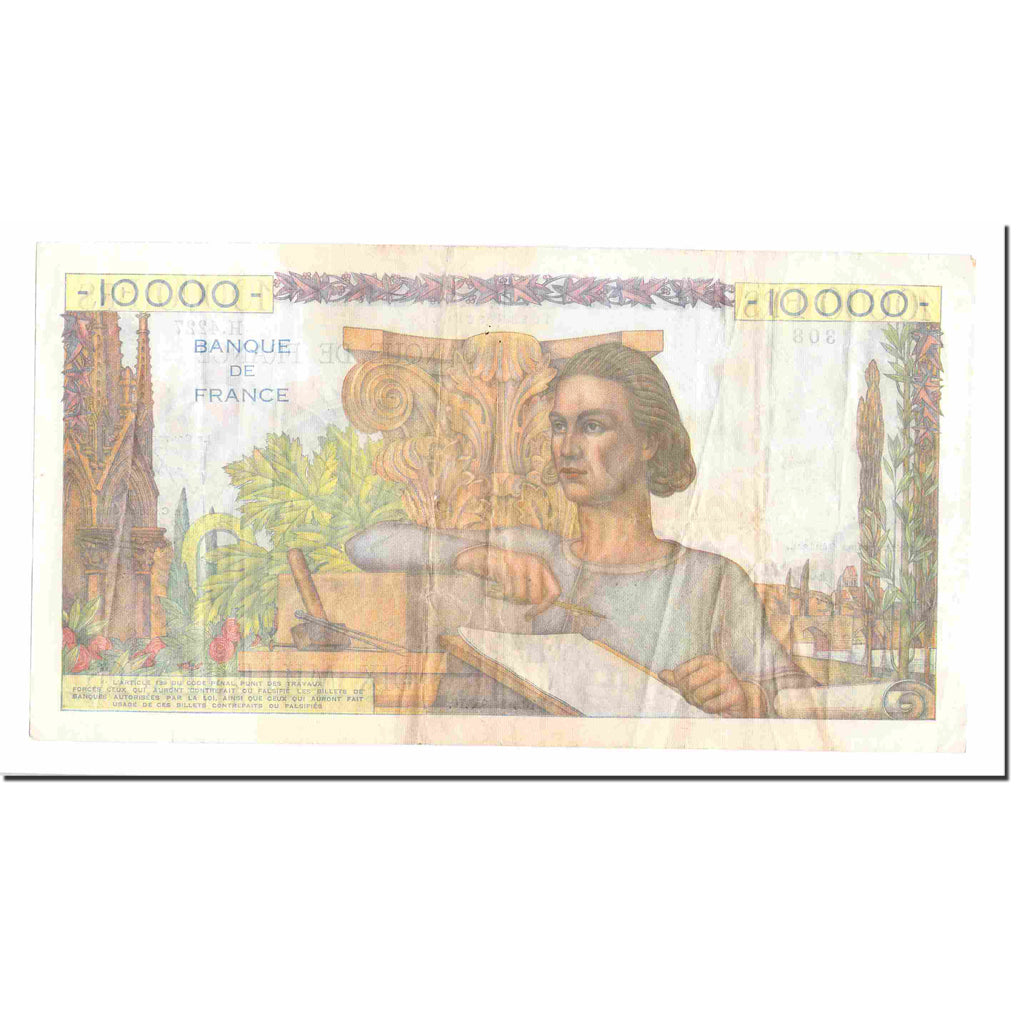 France, 10,000 Francs, Génie Français, 1953, 1953-02-05, TTB, Fayette:50.63