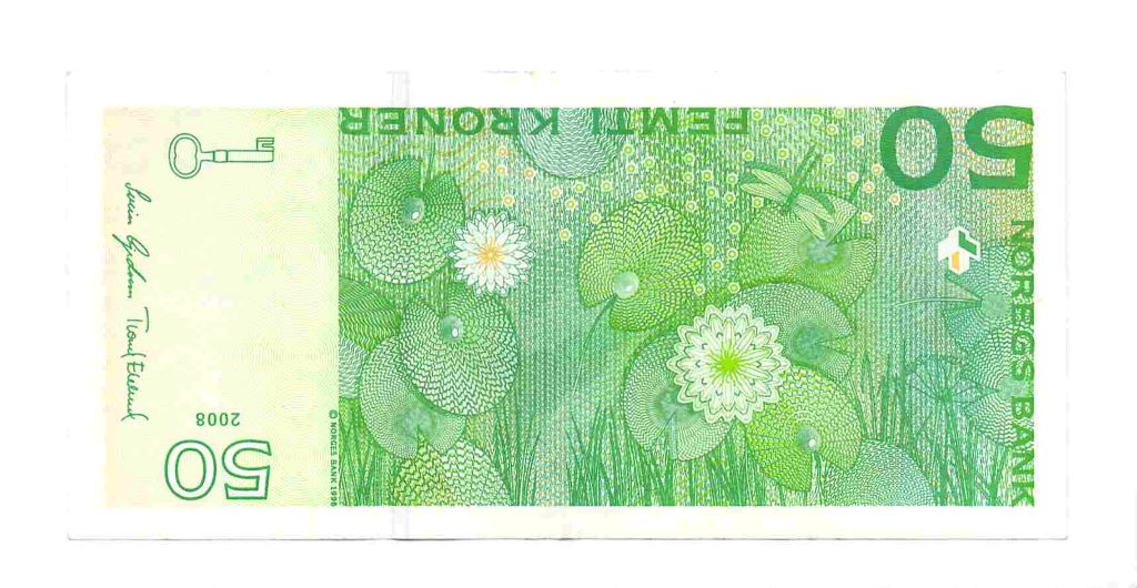 Nota, Noruega, 50 Kroner, 2008, KM:46c, UNC(60-62)
