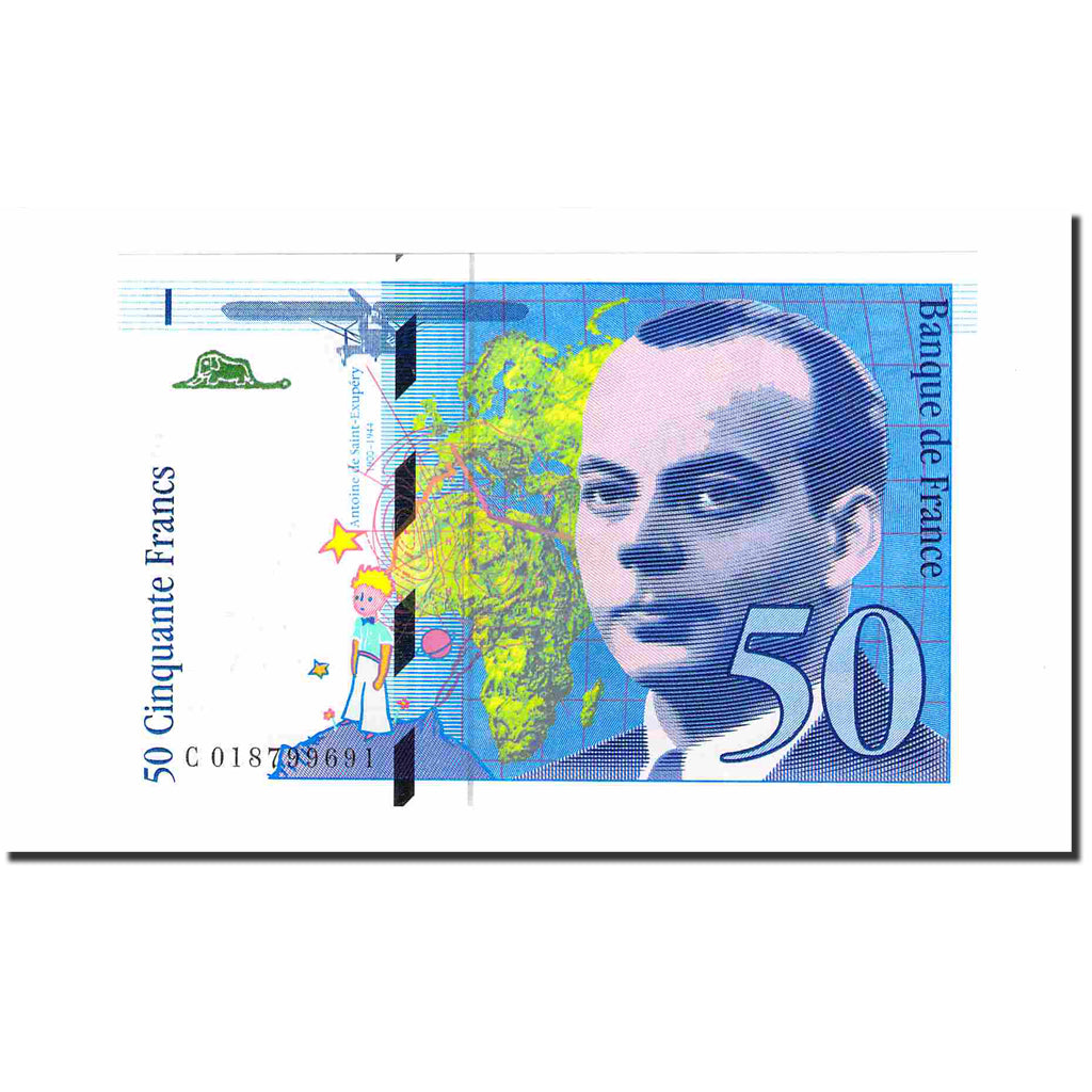 Francja, 50 Francs, St Exupéry, 1994, UNC(65-70), Fayette:73.1c, KM:157Ab
