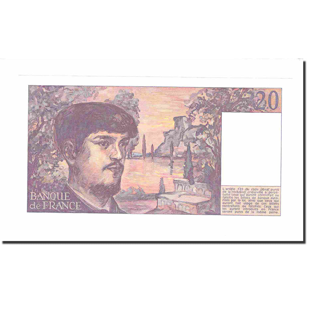 Frankreich, 20 Francs, Debussy, 1980, UNZ, Fayette:F.66.01W1, KM:151a