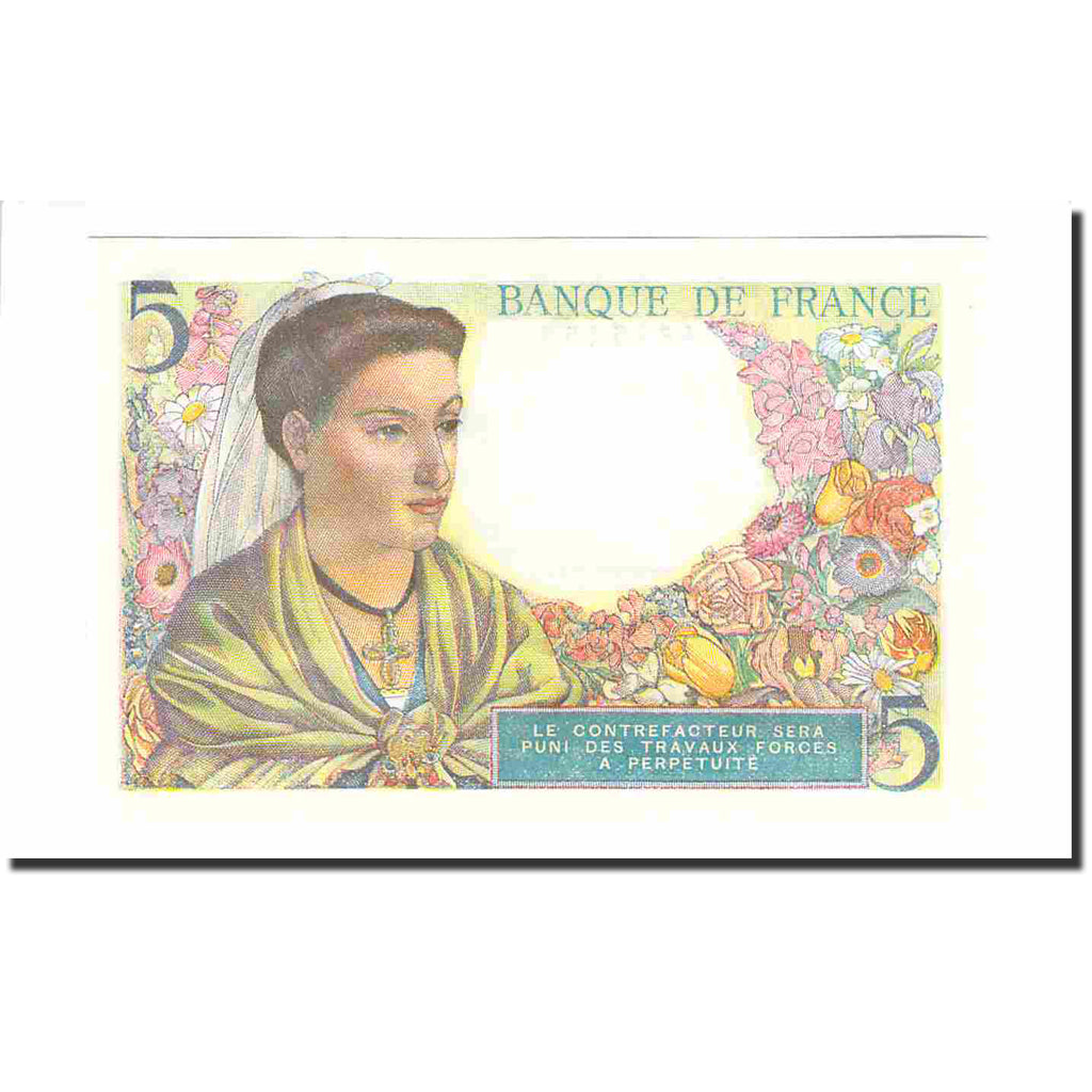 Francia, 5 Francs, Berger, 1943, 1943-12-23, UNC, Fayette:5.5, KM:98a
