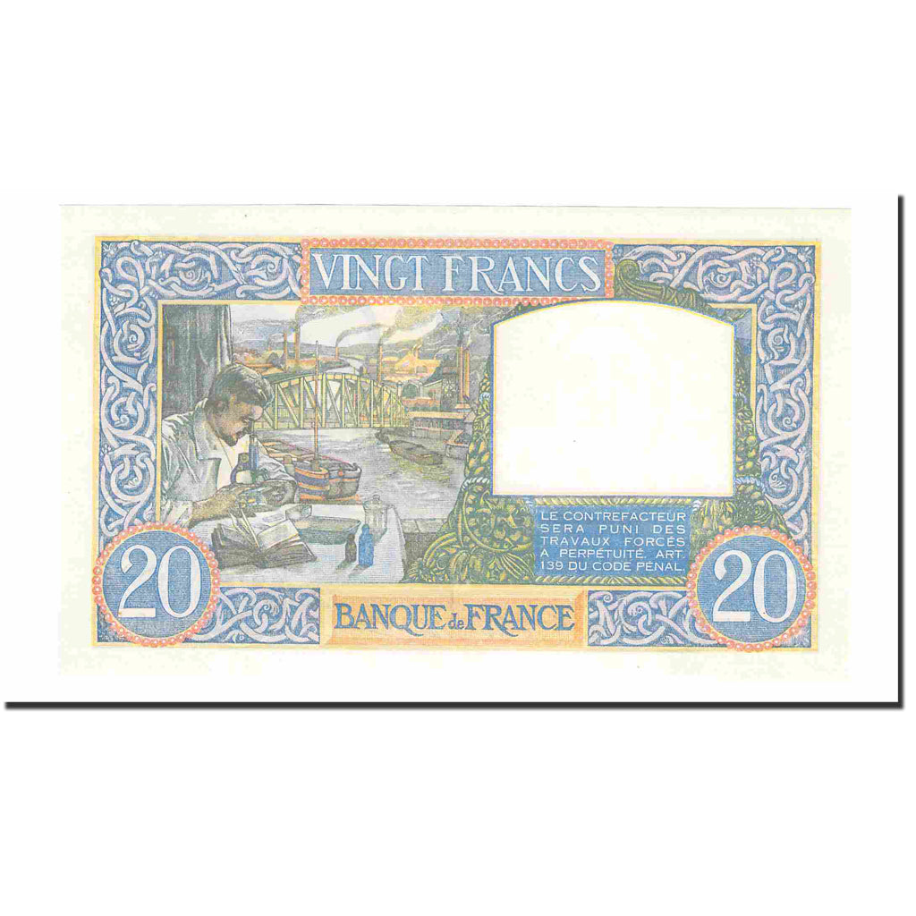 France, 20 Francs, Science et Travail, 1941, 1941-02-20, NEUF, Fayette:12.12