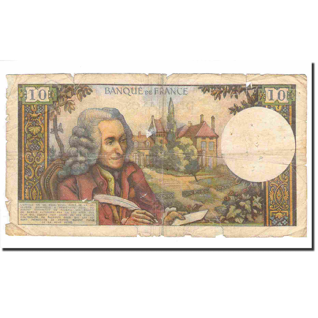 Francia, 10 Francs, Voltaire, 1967, 1967-09-07, B, Fayette:62.28, KM:147c